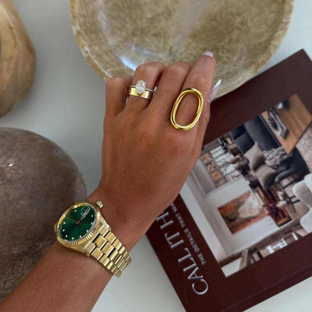 Gold Amanda Ring Oval 