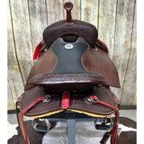 rear view of the cheyenne roll seat and the leather strings