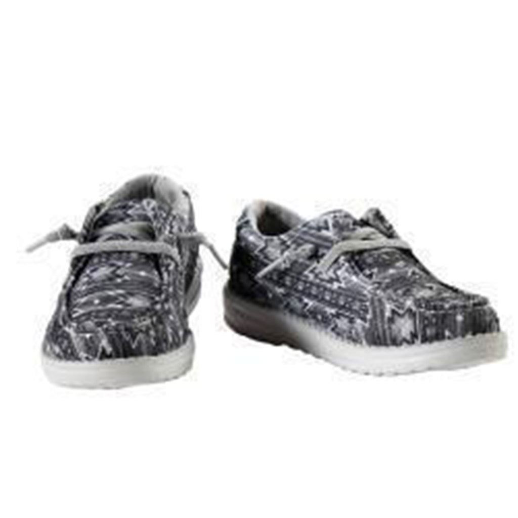 Grey Aztec Kids Casual Shoes
