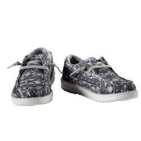 Grey Aztec Kids Casual Shoes