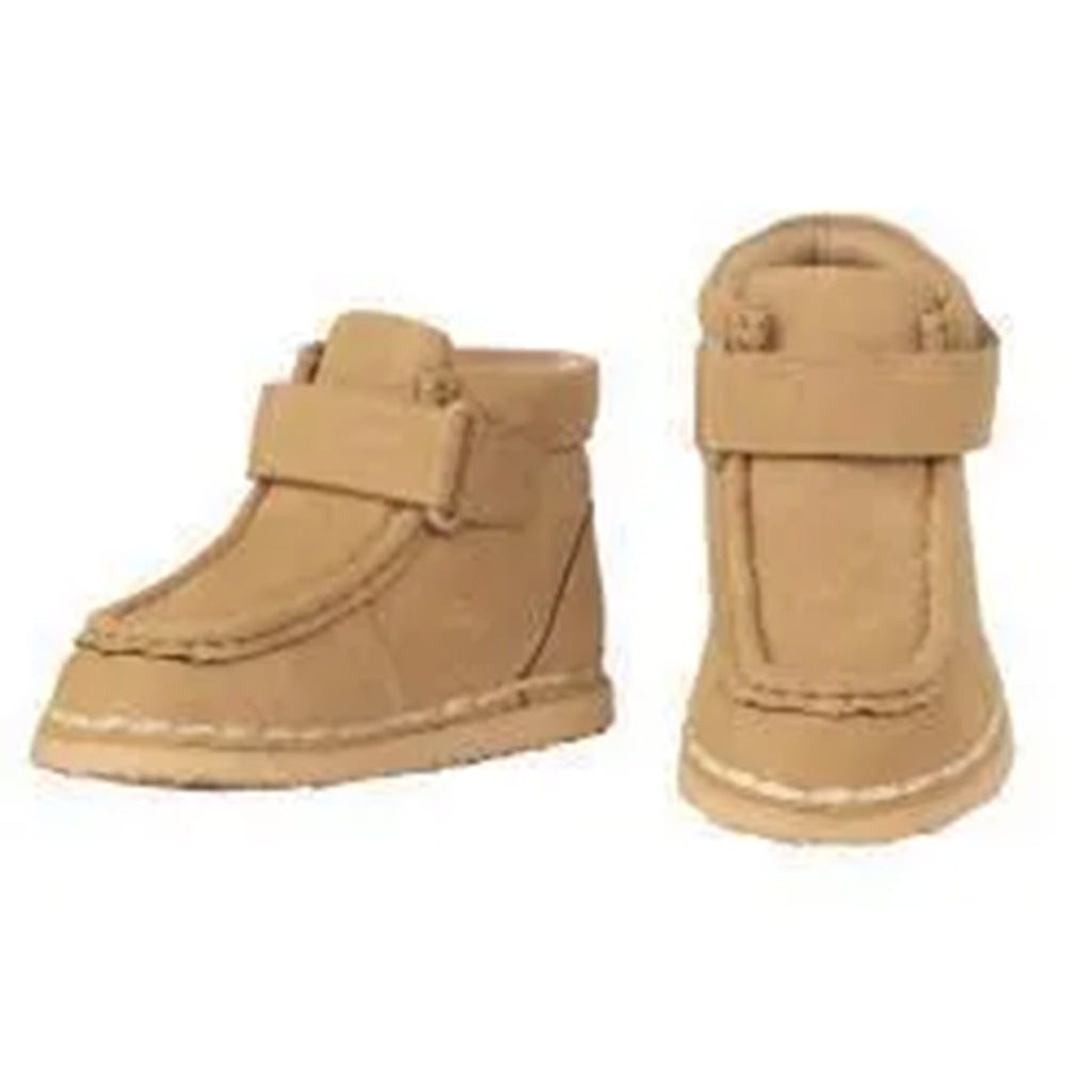Side and front view of Twister Kid's Tan Brycen Chukka Boots 