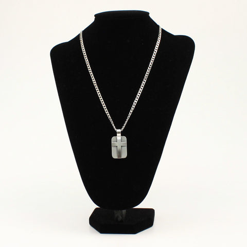 Twister Men's Cross Tag 24" Necklace