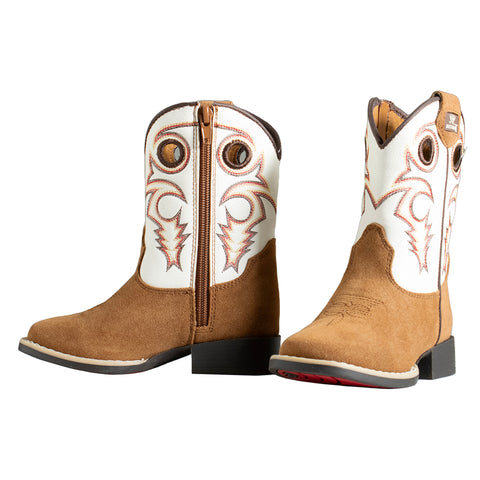 Twister Toddler Trey White& Brown Boots