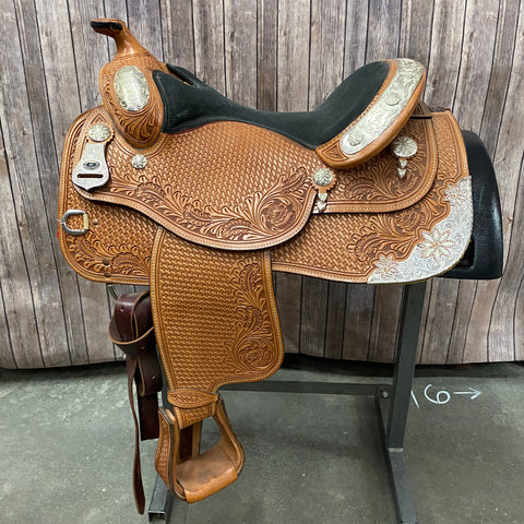 Dale Chavez 16 Inch Floral Crystal Show Saddle