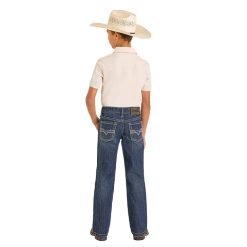 Boy's Dark Vintage Bootcut Jean