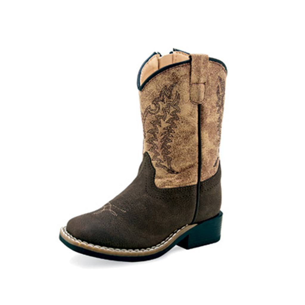 Old West Toddler Tan & Brown Boots