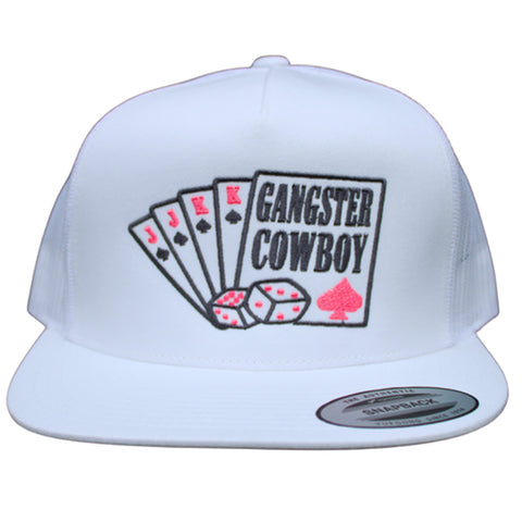 Gangster Cowboy White/Pink and Grey The Spade Cap
