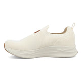women's white lightweight slip-on shoe left side view