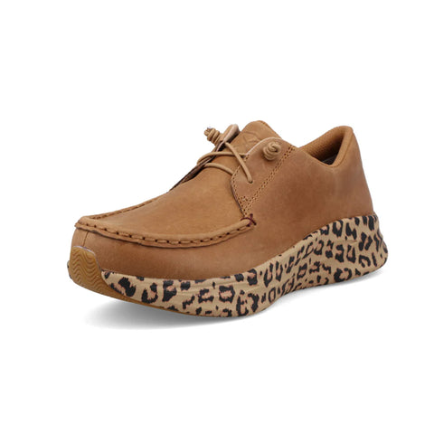 Women's leather shoes with leopard print outsoles by Twisted X