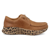 Women's leather shoes with leopard print outsoles by Twisted X Medial View