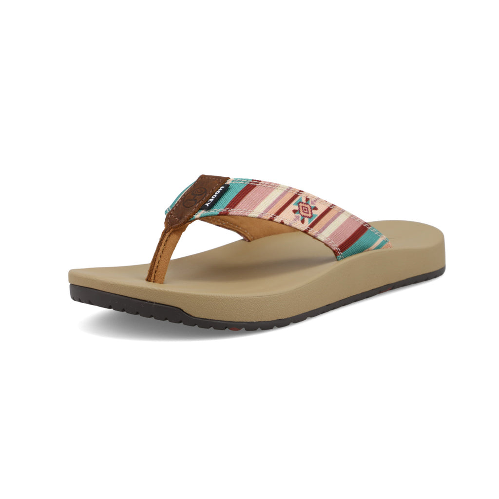 Hooey Casual Shoes Women's Flip Flop Sandals Mauve Multicolored
