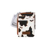 Cow print card case