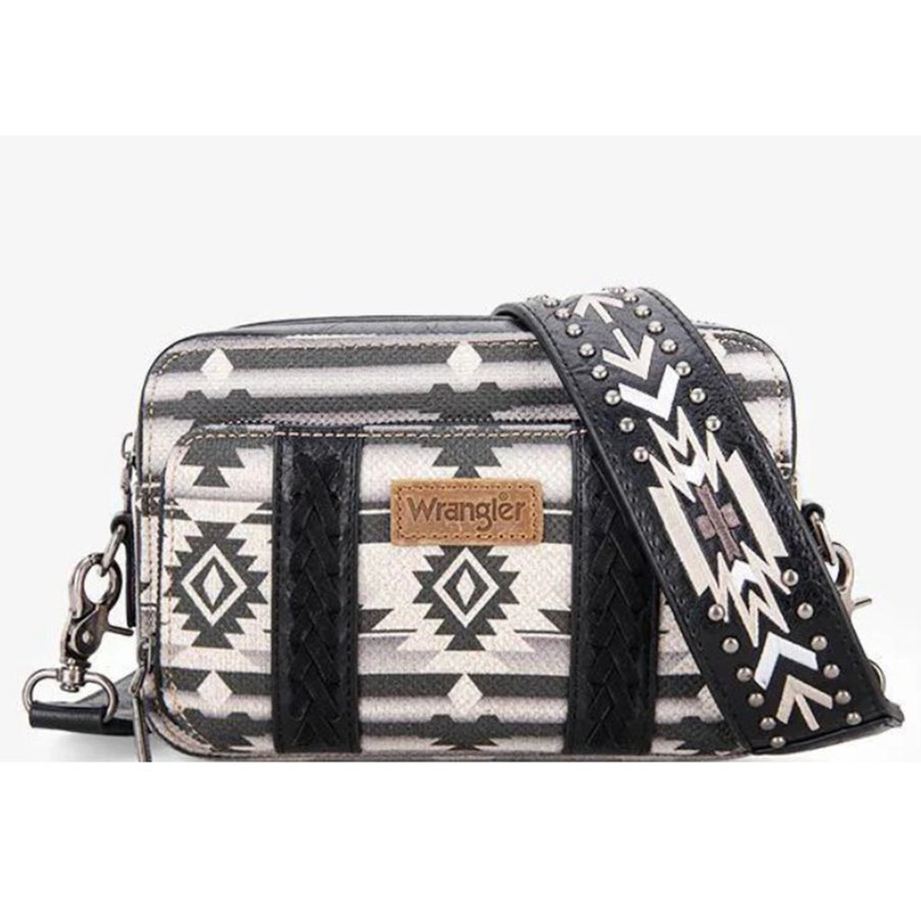 Wrangler Black Aztec Crossbody Bag