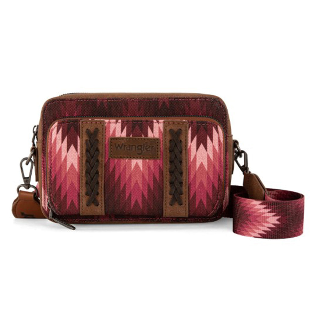 Wrangler Dark Pink Dual Zipper Crossbody