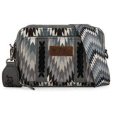 Wrangler Grey Aztec Dual Zipper Crossbody