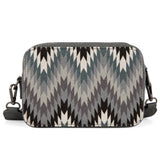 Wrangler Grey Aztec Dual Zipper Crossbody