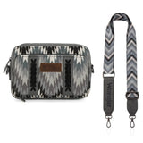 Wrangler Grey Aztec Dual Zipper Crossbody