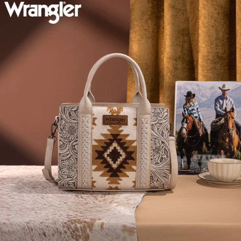 Wrangler Tooled Aztec Print Tote Back