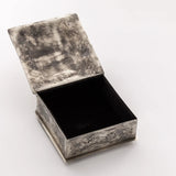Open Stamped Chief Icon Box showing its velvet-lined interior for storing jewelry, keepsakes, and small treasures.