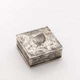 Stamped Chief Icon Box featuring detailed Southwestern-inspired silver stamping and a vintage finish.