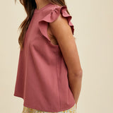 Sienna Flutter Short Sleeve Top