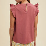 Sienna Flutter Short Sleeve Top