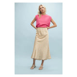 WOMEN"S FLORAL SATIN MIDI SKIRT