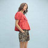 Women's Poppy Collared Puff Short Sleeve