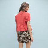 Women's Poppy Collared Puff Short Sleeve
