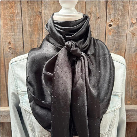 42X42" Black Jacquard XL Wild Rag 