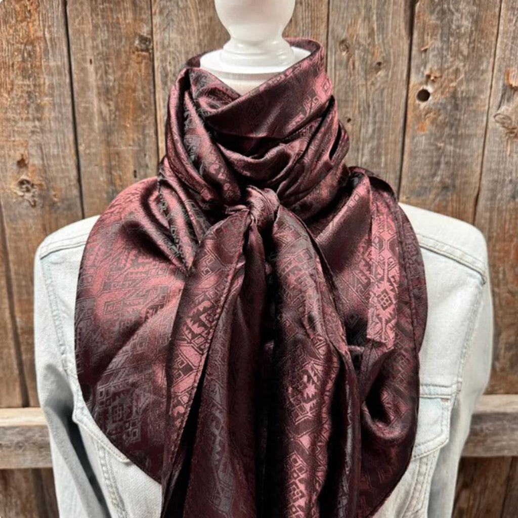 42X42" Brown Jacquard XL Scarf