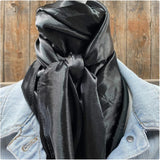 35" x 35" Solid Black Wild Rag