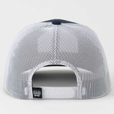 Cinch tag with white meshing and snapback 