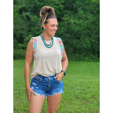 Sleeveless BOHO Tank Top 