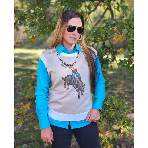 bronc rider sweater vest 