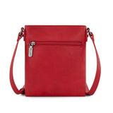 Wrangler Red Leather Fringe Denim Purse