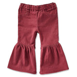 Wrangler Baby Girl's Burgundy Flare Jeans- Front