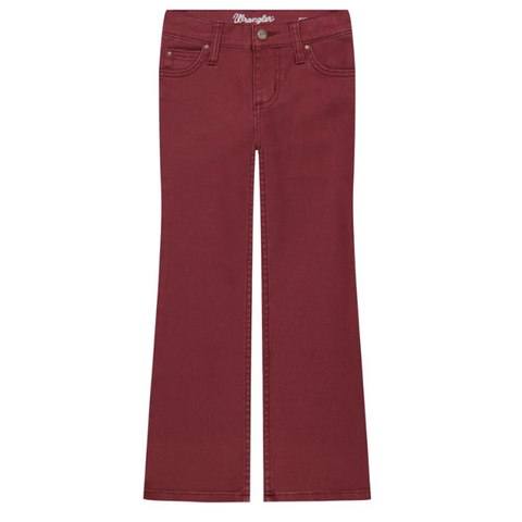 Burgundy Girls boot cut jean
