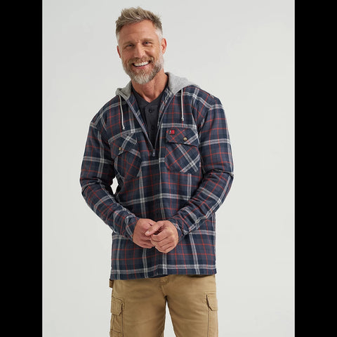 Navy/Red Mens Flannel Jacket 