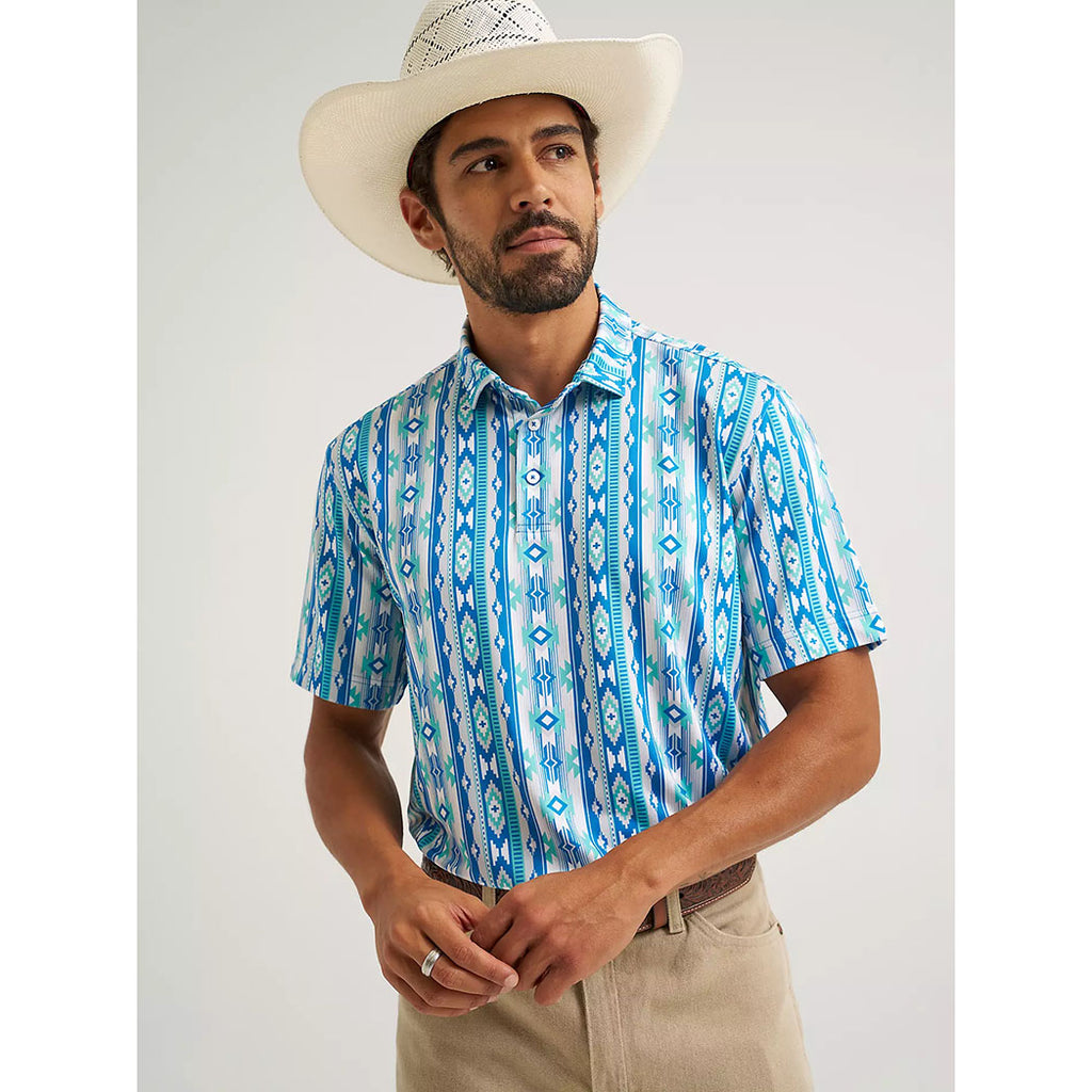 Aztec print polo. wrangler mens 