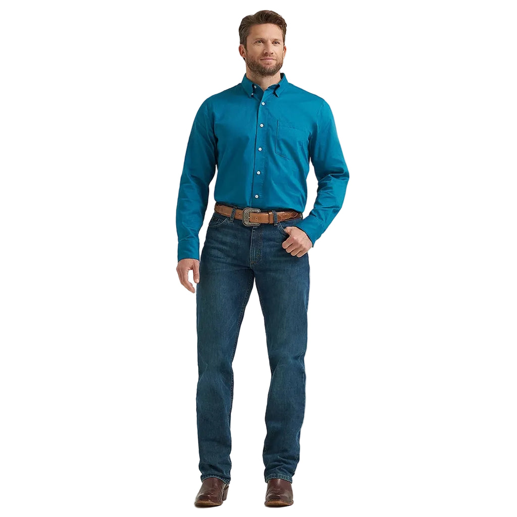Teal Men's Long Sleeve button down 