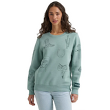 Crewneck motif sweatshirt with western designs 
