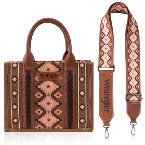 Wrangler Women's Brown Aztec Crossbody Tote