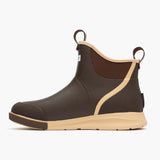 Toe to heel side view of XtraTuf Men's Brown Ankle Deck Boot