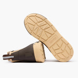 Bottom side view of XtraTuf Men's Brown Ankle Deck Boot
