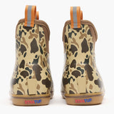 Back side view of both Duck Camo Deck Boots