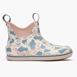 Heel to toe side view of Ivory Ankle Deck Boot