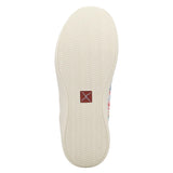 Youth slip on shoe with serape design bottom view