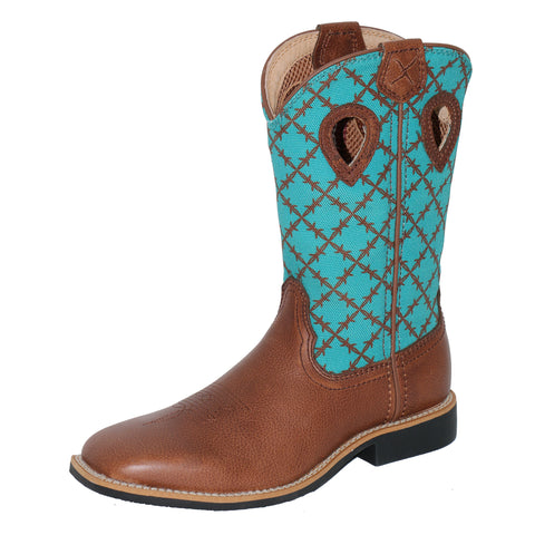 Twisted X Youth Top Hand Turquoise Boots