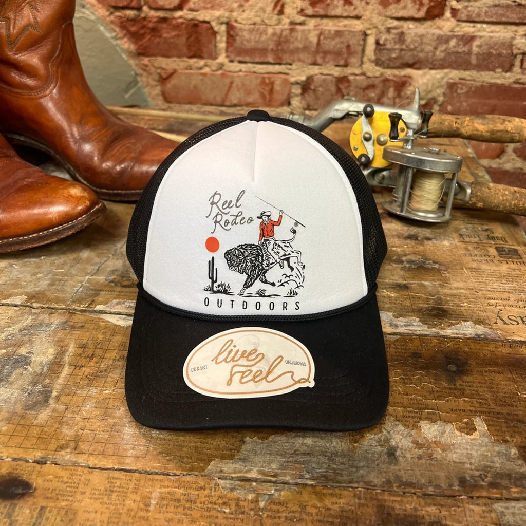 Youth foam front, black mesh snap back, buffalo graphic 